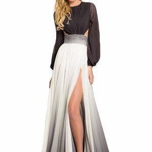 Johnathan Kayne Black and White Prom Dress